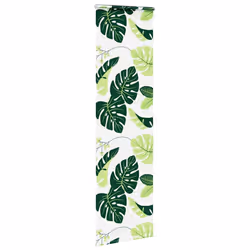 vidaXL Shower Roller Blind 70x240 cm Fabric Width 66 cm shower blind - green leaves, 60 x 240 cm