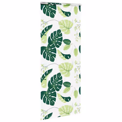 vidaXL Shower Roller Blind with Cassette 140x240 cm Fabric Width 136 cm - green leaves, 90 x 240 cm - Additional view 2