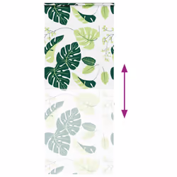 vidaXL Shower Roller Blind with Cassette 140x240 cm Fabric Width 136 cm - green leaves, 90 x 240 cm - Additional view 5