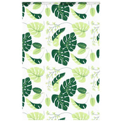 vidaXL Shower Roller Blind with Cassette 140x240 cm Fabric Width 136 cm - green leaves, 150 x 240 cm