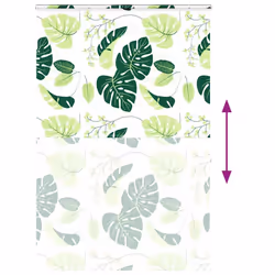 vidaXL Shower Roller Blind with Cassette 140x240 cm Fabric Width 136 cm - green leaves, 150 x 240 cm - Additional view 4