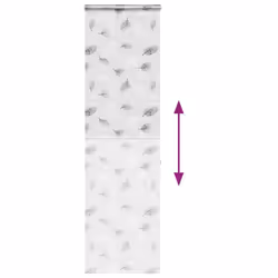 vidaXL Shower Roller Blind 70x240 cm Fabric Width 66 cm shower blind - leaves, 70 x 240 cm - Additional view 4