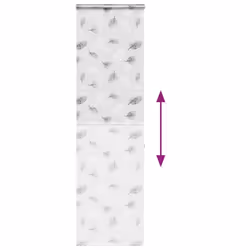 vidaXL Shower Roller Blind with Cassette 140x240 cm Fabric Width 136 cm - leaves, 80 x 240 cm - Additional view 4
