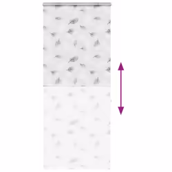 vidaXL Shower Roller Blind with Cassette 140x240 cm Fabric Width 136 cm - leaves, 100 x 240 cm - Additional view 4