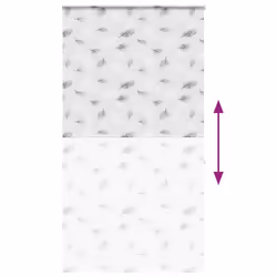 vidaXL Shower Roller Blind with Cassette 140x240 cm Fabric Width 136 cm - leaves, 130 x 240 cm - Additional view 4
