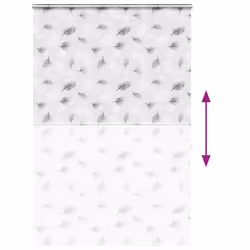 vidaXL Shower Roller Blind with Cassette 140x240 cm Fabric Width 136 cm - leaves, 150 x 240 cm - Additional view 4