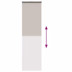 vidaXL Shower Roller Blind with Cassette 140x240 cm Fabric Width 136 cm - light grey, 80 x 240 cm - Additional view 4