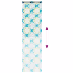 vidaXL Shower Roller Blind 70x240 cm Fabric Width 66 cm shower blind - ornament, 60 x 240 cm - Additional view 4