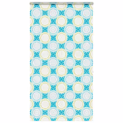 vidaXL Shower Roller Blind with Cassette 140x240 cm Fabric Width 136 cm - ornament, 130 x 240 cm