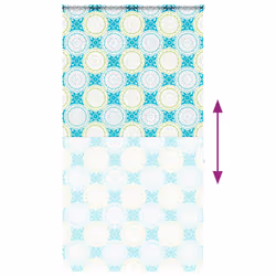 vidaXL Shower Roller Blind with Cassette 140x240 cm Fabric Width 136 cm - ornament, 130 x 240 cm - Additional view 4