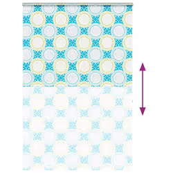 vidaXL Shower Roller Blind with Cassette 140x240 cm Fabric Width 136 cm - ornament, 150 x 240 cm - Additional view 4