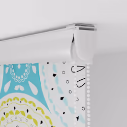 vidaXL Shower Roller Blind with Cassette 140x240 cm Fabric Width 136 cm - ornament, 150 x 240 cm - Additional view 8