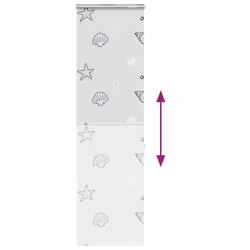 vidaXL Shower Roller Blind with Cassette 140x240 cm Fabric Width 136 cm - sea star, 80 x 240 cm - Additional view 4
