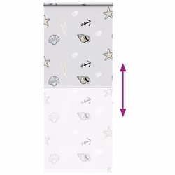 vidaXL Shower Roller Blind with Cassette 140x240 cm Fabric Width 136 cm - sea star, 90 x 240 cm - Additional view 4