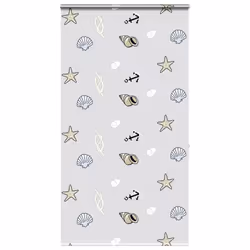 vidaXL Shower Roller Blind with Cassette 140x240 cm Fabric Width 136 cm - sea star, 130 x 240 cm