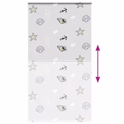 vidaXL Shower Roller Blind with Cassette 140x240 cm Fabric Width 136 cm - sea star, 130 x 240 cm - Additional view 4