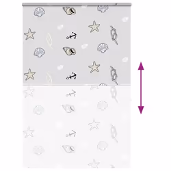 vidaXL Shower Roller Blind with Cassette 140x240 cm Fabric Width 136 cm - sea star, 150 x 240 cm - Additional view 3