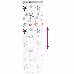 vidaXL Shower Roller Blind 70x240 cm Fabric Width 66 cm shower blind - shellfish, 60 x 240 cm - Additional view 4