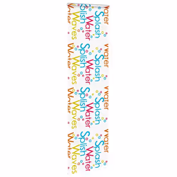 vidaXL Shower Roller Blind with Cassette Fabric - colourful words, 60 x 240 cm - Additional view 2