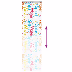 vidaXL Shower Roller Blind with Cassette Fabric - colourful words, 60 x 240 cm - Additional view 4