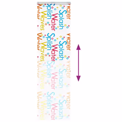 vidaXL Shower Roller Blind with Cassette 140x240 cm Fabric Width 136 cm - splash, 80 x 240 cm - Additional view 4