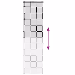 vidaXL Shower Roller Blind 70x240 cm Fabric Width 66 cm shower blind - square, 60 x 240 cm - Additional view 4