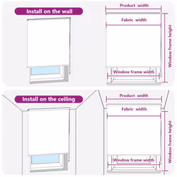 vidaXL Shower Roller Blind 70x240 cm Fabric Width 66 cm shower blind - square, 60 x 240 cm - Additional view 5