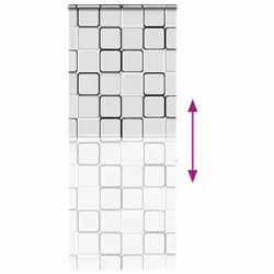 vidaXL Shower Roller Blind with Cassette 140x240 cm Fabric Width 136 cm - square, 110 x 240 cm - Additional view 4