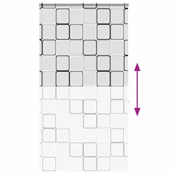 vidaXL Shower Roller Blind with Cassette 140x240 cm Fabric Width 136 cm - square, 140 x 240 cm - Additional view 4