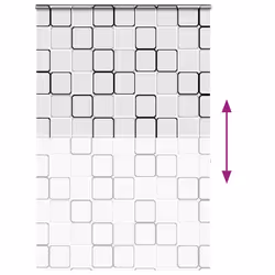 vidaXL Shower Roller Blind with Cassette 140x240 cm Fabric Width 136 cm - square, 150 x 240 cm - Additional view 4