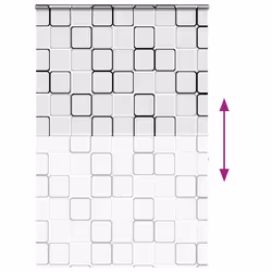 vidaXL Shower Roller Blind with Cassette 140x240 cm Fabric Width 136 cm - square, 160 x 240 cm - Additional view 4
