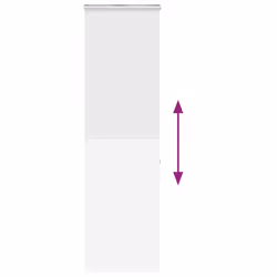 vidaXL Shower Roller Blind 70x240 cm Fabric Width 66 cm shower blind - white, 60 x 240 cm - Additional view 4