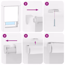 vidaXL Shower Roller Blind with Cassette 140x240 cm Fabric Width 136 cm - white, 120 x 240 cm - Additional view 5