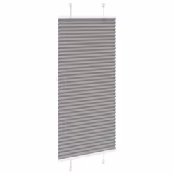 vidaXL Pleated Blind Anthracite 40x100 cm Fabric Width 39.4 cm Polyester - anthracite, 55 x 100 cm