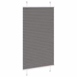 vidaXL Pleated Blind Blue 80x100 cm Fabric Width 79.4 cm Polyester - anthracite, 75 x 100 cm