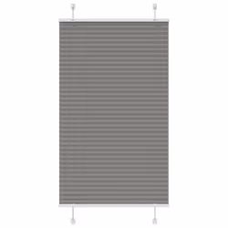 vidaXL Pleated Blind Blue 80x100 cm Fabric Width 79.4 cm Polyester - anthracite, 80 x 100 cm