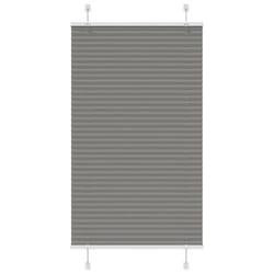 vidaXL Pleated Blind Blue 80x100 cm Fabric Width 79.4 cm Polyester - anthracite, 80 x 100 cm