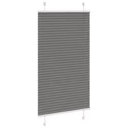 vidaXL Pleated Blind Blue 80x100 cm Fabric Width 79.4 cm Polyester - anthracite, 80 x 100 cm