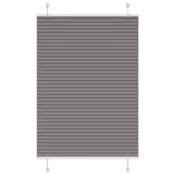 vidaXL Pleated Blind Blue 80x100 cm Fabric Width 79.4 cm Polyester - anthracite, 85 x 100 cm