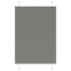 vidaXL Pleated Blind Blue 80x100 cm Fabric Width 79.4 cm Polyester - anthracite, 85 x 100 cm