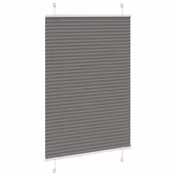 vidaXL Pleated Blind Blue 80x100 cm Fabric Width 79.4 cm Polyester - anthracite, 85 x 100 cm