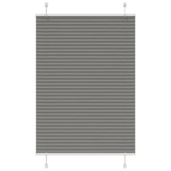 vidaXL Pleated Blind Blue 80x100 cm Fabric Width 79.4 cm Polyester - anthracite, 90 x 100 cm