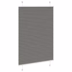 vidaXL Pleated Blind Anthracite 95x100 cm Fabric Width 94.4 cm Polyester - anthracite, 95 x 100 cm