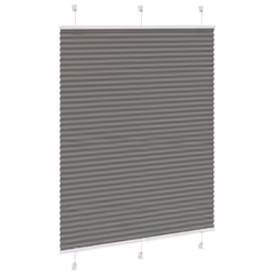 vidaXL Pleated Blind Anthracite 95x100 cm Fabric Width 94.4 cm Polyester - anthracite, 105 x 100 cm