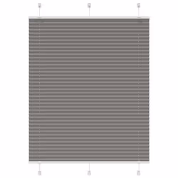 vidaXL Pleated Blind Petrol Fabric Polyester - anthracite, 110 x 100 cm