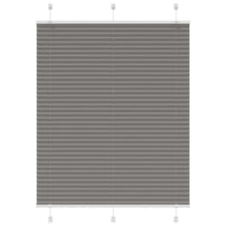 vidaXL Pleated Blind Petrol Fabric Polyester - anthracite, 110 x 100 cm