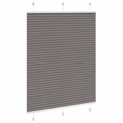 vidaXL Pleated Blind Petrol Fabric Polyester - anthracite, 110 x 100 cm