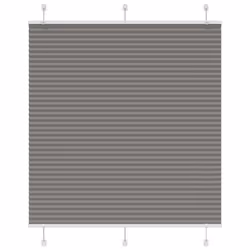 vidaXL Pleated Blind Petrol Fabric Polyester - anthracite, 115 x 100 cm
