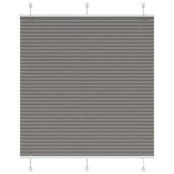 vidaXL Pleated Blind Petrol Fabric Polyester - anthracite, 115 x 100 cm