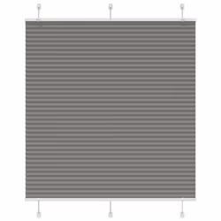 vidaXL Pleated Blind Petrol Fabric Polyester - anthracite, 120 x 100 cm